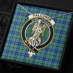1stScotland Jewelry - Falconer Clan Tartan Crest Graceful Love Giraffe Necklace A7 |  1stScotland