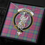 1stScotland Jewelry - Lindsay Ancient Clan Tartan Crest Graceful Love Giraffe Necklace A7 |  1stScotland