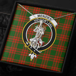 1stScotland Jewelry - Menzies Green Modern Clan Tartan Crest Graceful Love Giraffe Necklace A7 |  1stScotland