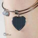 1stScotland Jewelry - Graham Of Montrose Modern Tartan Heart Bangle A7 | 1stScotland
