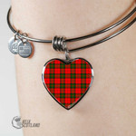 1stScotland Jewelry - Dunbar Modern Tartan Heart Bangle A7 | 1stScotland