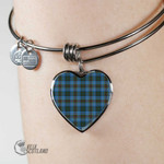 1stScotland Jewelry - Cockburn Modern Tartan Heart Bangle A7 | 1stScotland