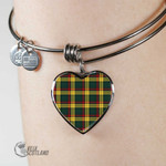 1stScotland Jewelry - Macmillan Old Modern Tartan Heart Bangle A7 | 1stScotland