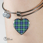 1stScotland Jewelry - Sutherland Old Ancient Tartan Heart Bangle A7 | 1stScotland