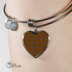 1stScotland Jewelry - Seton Hunting Modern Tartan Heart Bangle A7 | 1stScotland