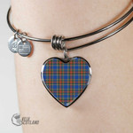1stScotland Jewelry - Macbeth Ancient Tartan Heart Bangle A7 | 1stScotland