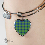 1stScotland Jewelry - Johnston Ancient Tartan Heart Bangle A7 | 1stScotland