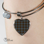 1stScotland Jewelry - Blackwatch Weathered Tartan Heart Bangle A7 | 1stScotland