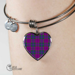1stScotland Jewelry - Wardlaw Modern Tartan Heart Bangle A7 | 1stScotland