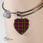 1stScotland Jewelry - Carnegie Modern Tartan Heart Bangle A7 | 1stScotland