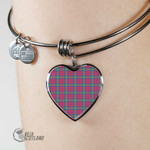 1stScotland Jewelry - Lindsay Ancient Tartan Heart Bangle A7 | 1stScotland