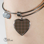 1stScotland Jewelry - Kennedy Weathered Tartan Heart Bangle A7 | 1stScotland