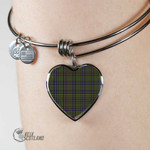 1stScotland Jewelry - Macmillan Hunting Modern Tartan Heart Bangle A7 | 1stScotland