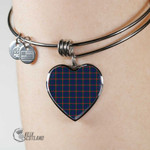 1stScotland Jewelry - Agnew Modern Tartan Heart Bangle A7 | 1stScotland