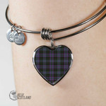 1stScotland Jewelry - Clergy Green Tartan Heart Bangle A7 | 1stScotland