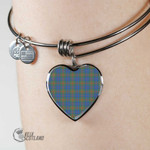 1stScotland Jewelry - Stewart Of Appin Hunting Ancient Tartan Heart Bangle A7 | 1stScotland