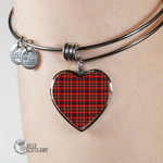 1stScotland Jewelry - Innes Modern Tartan Heart Bangle A7 | 1stScotland