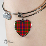 1stScotland Jewelry - Gow Modern Tartan Heart Bangle A7 | 1stScotland