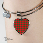 1stScotland Jewelry - Macaulay Modern Tartan Heart Bangle A7 | 1stScotland