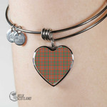 1stScotland Jewelry - Mackinnon Ancient Tartan Heart Bangle A7 | 1stScotland