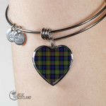 1stScotland Jewelry - Maclaren Modern Tartan Heart Bangle A7 | 1stScotland