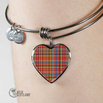 1stScotland Jewelry - Ogilvie Of Airlie Ancient Tartan Heart Bangle A7 | 1stScotland