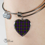 1stScotland Jewelry - Cameron Of Erracht Modern Tartan Heart Bangle A7 | 1stScotland