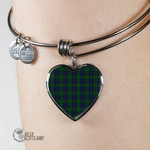 1stScotland Jewelry - Lockhart Modern Tartan Heart Bangle A7 | 1stScotland