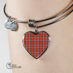 1stScotland Jewelry - Robertson Weathered Tartan Heart Bangle A7 | 1stScotland