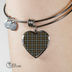 1stScotland Jewelry - Graham Of Menteith Weathered Tartan Heart Bangle A7 | 1stScotland
