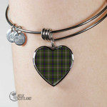 1stScotland Jewelry - Davidson Tulloch Dress Tartan Heart Bangle A7 | 1stScotland