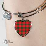 1stScotland Jewelry - Erskine Modern Tartan Heart Bangle A7 | 1stScotland