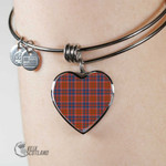 1stScotland Jewelry - Cameron Of Lochiel Ancient Tartan Heart Bangle A7 | 1stScotland