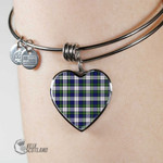 1stScotland Jewelry - Gordon Dress Modern Tartan Heart Bangle A7 | 1stScotland