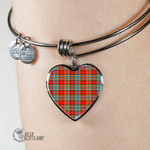 1stScotland Jewelry - Chattan Tartan Heart Bangle A7 | 1stScotland