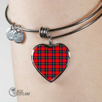 1stScotland Jewelry - Ruthven Modern Tartan Heart Bangle A7 | 1stScotland