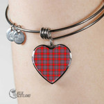 1stScotland Jewelry - Macfarlane Modern Tartan Heart Bangle A7 | 1stScotland