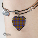 1stScotland Jewelry - Balfour Modern Tartan Heart Bangle A7 | 1stScotland