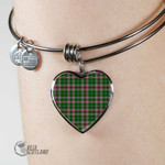 1stScotland Jewelry - Gray Hunting Tartan Heart Bangle A7 | 1stScotland