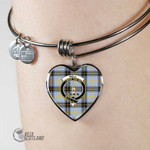 1stScotland Jewelry - Bell of the Borders Clan Tartan Crest Heart Bangle A7 | 1stScotland