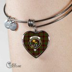 1stScotland Jewelry - Buchan Modern Clan Tartan Crest Heart Bangle A7 | 1stScotland