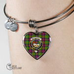 1stScotland Jewelry - MacDonald of Clanranald Clan Tartan Crest Heart Bangle A7 | 1stScotland