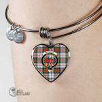 1stScotland Jewelry - MacDuff Dress Ancient Clan Tartan Crest Heart Bangle A7 | 1stScotland