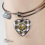 1stScotland Jewelry - MacPherson Dress Modern Clan Tartan Crest Heart Bangle A7 | 1stScotland