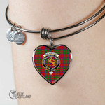 1stScotland Jewelry - MacKintosh Modern Clan Tartan Crest Heart Bangle A7 | 1stScotland