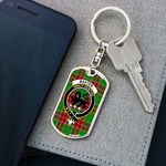 1stScotland Jewelry - Baxter Modern Clan Tartan Crest Dog Tag with Swivel Keychain A7 | 1stScotland
