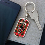 1stScotland Jewelry - Nesbitt Modern Clan Tartan Crest Dog Tag with Swivel Keychain A7 | 1stScotland