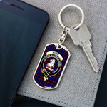 1stScotland Jewelry - Home Modern Clan Tartan Crest Dog Tag with Swivel Keychain A7 | 1stScotland