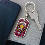 1stScotland Jewelry - Little Clan Tartan Crest Dog Tag with Swivel Keychain A7 | 1stScotland