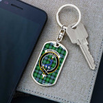 1stScotland Jewelry - Arbuthnot Ancient Clan Tartan Crest Dog Tag with Swivel Keychain A7 | 1stScotland
